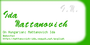 ida mattanovich business card